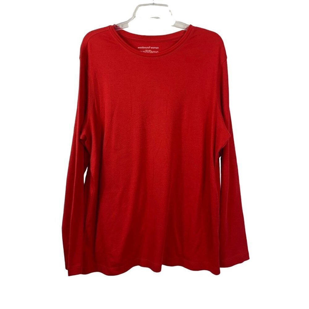 Westbound Women's Cherry Red Long Sleeve Top
